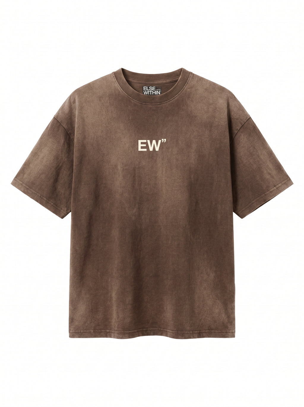 EW" Acid-Wash Tee Brown "Wear What You're Becoming"