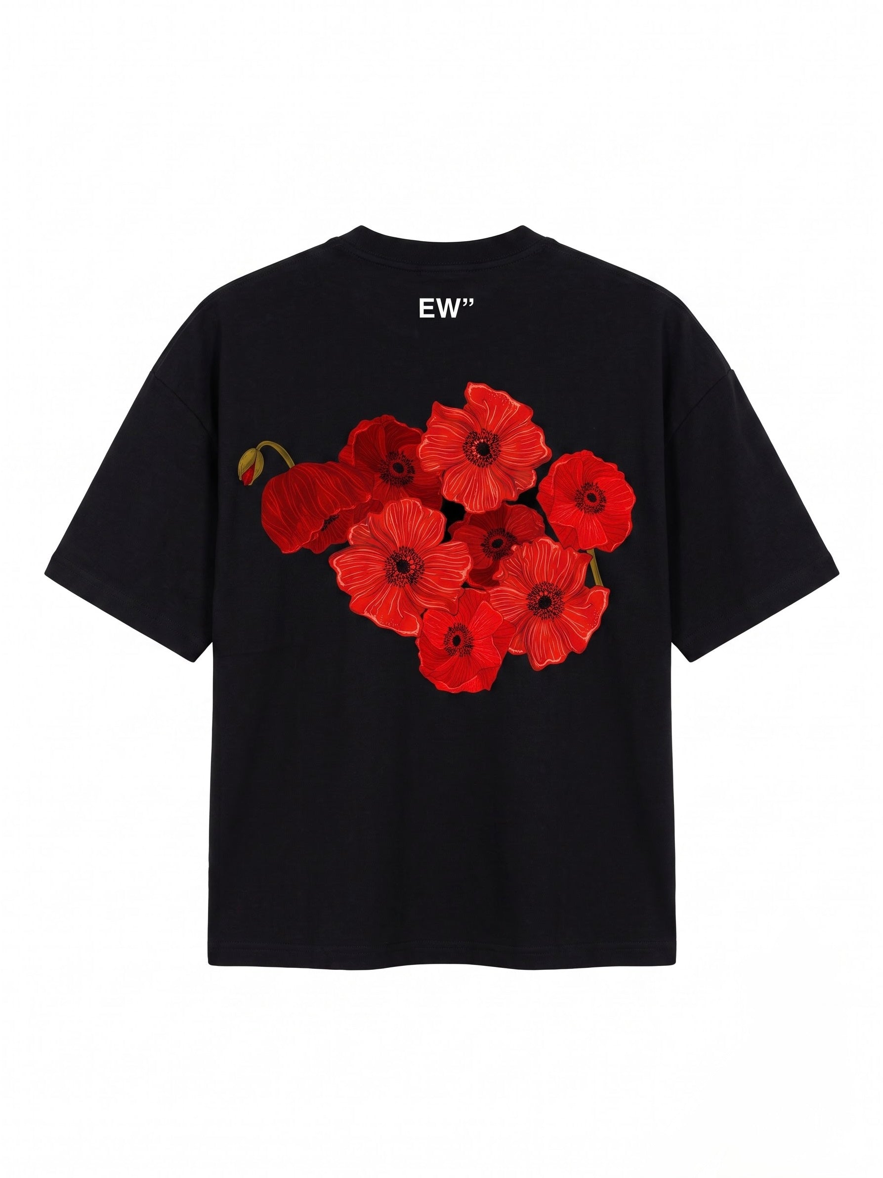 EW Rose Tee Black