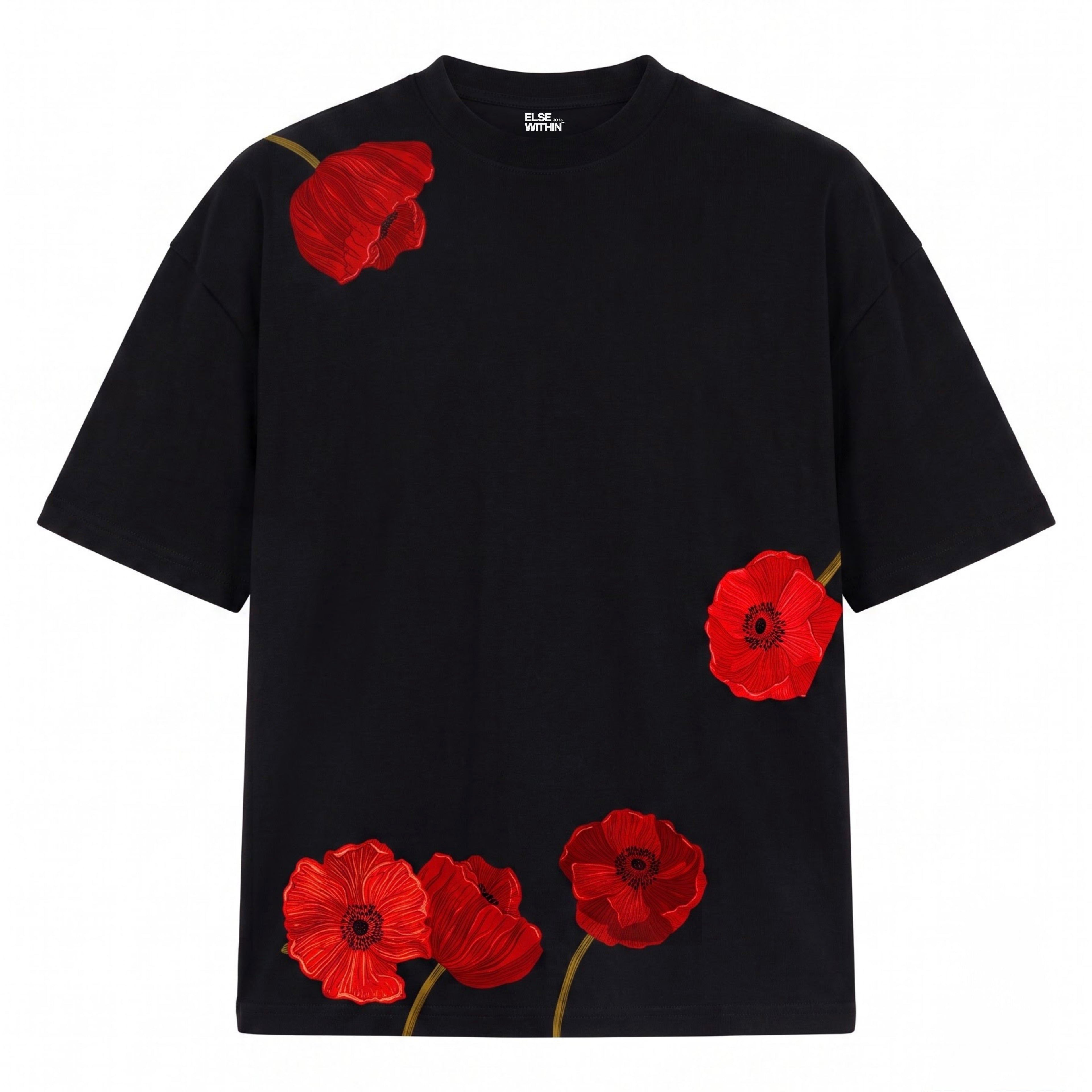 EW Rose Tee Black