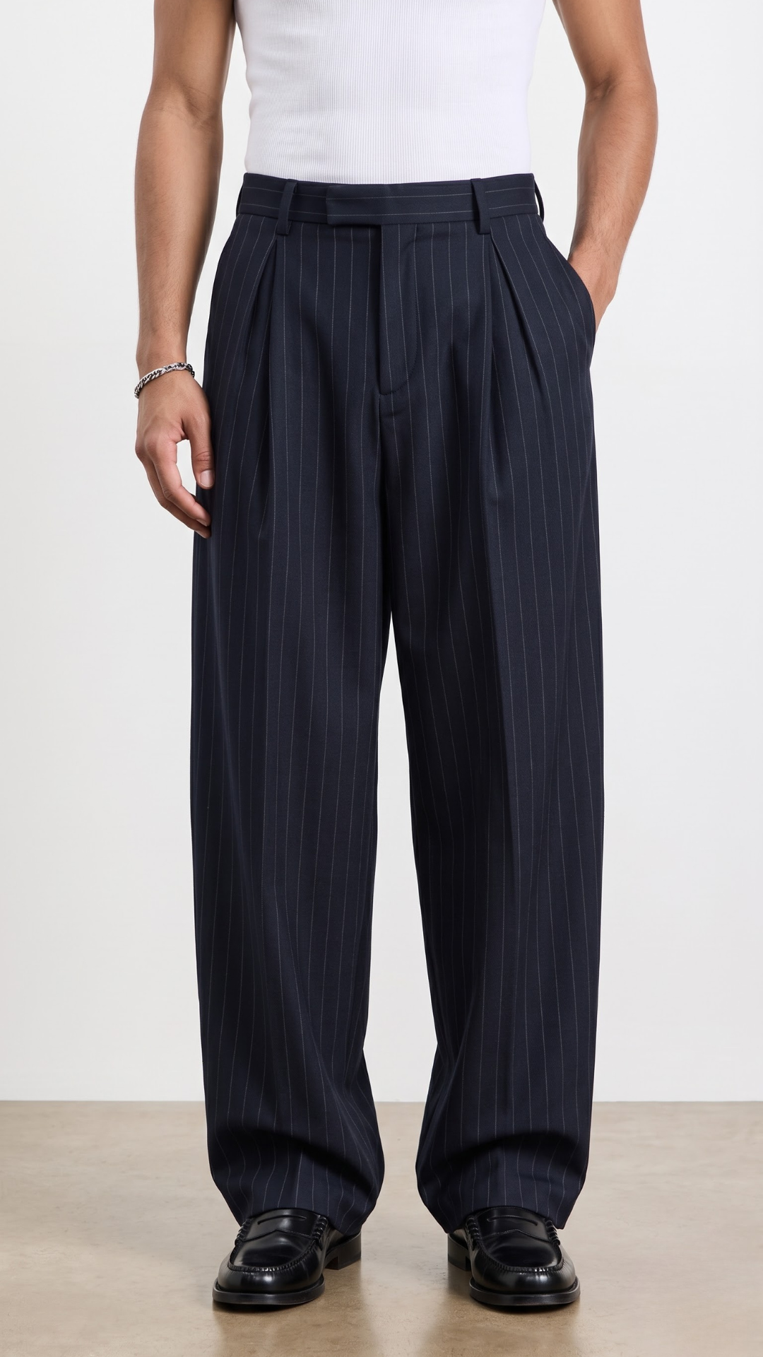 EW Pleated Pants - Navy