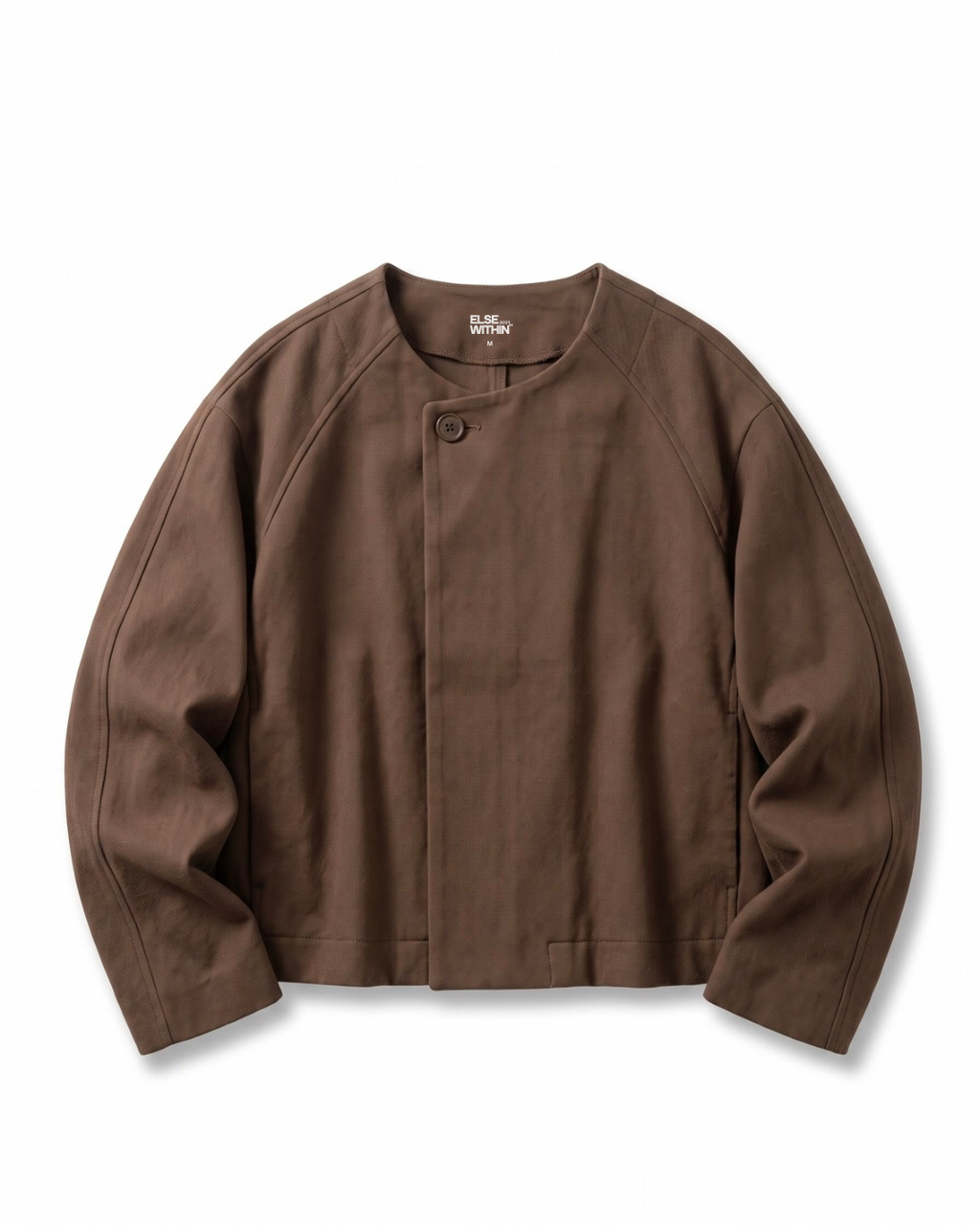 EW Collarless Jacket Brown